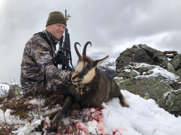 Nick Hoffmann in 2019 during his hunting with Montefeltro in Val Maira in the Italian Alps
