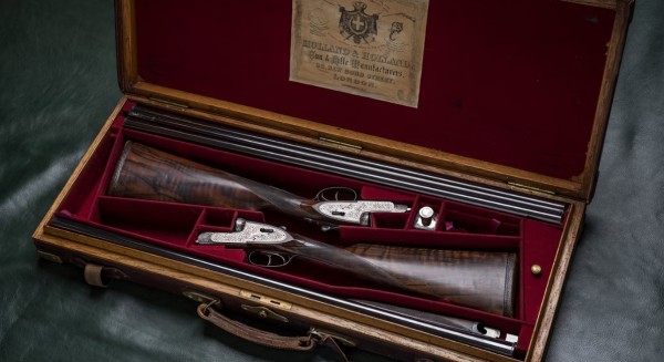 A pair of Holland & Holland double shotguns