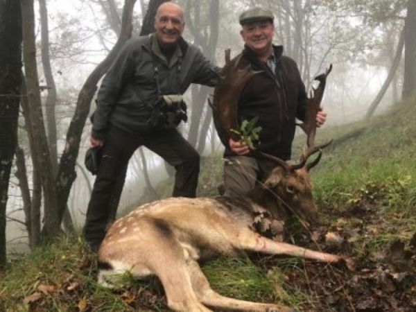 Excitement of roe deer hunting